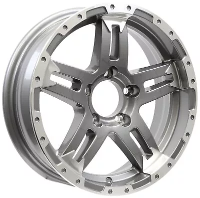 Aluminum Trailer Wheel 13X5 13 X 5 5 Lug 4.5 Center Turismo Gun Metal Rim • $86.97