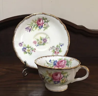 Vintage Small Teacup & Saucer By Foley English Bone China “FOLEY TULIP” C.1936 • $19