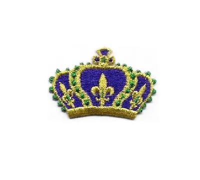 $3.69 • Buy Mardi Gras - Crown - New Orleans - Queen - Fully Embroidered Applique Patch