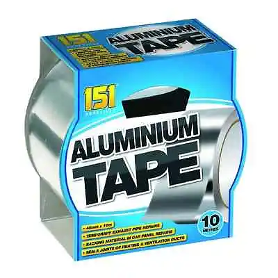 £3.99 • Buy 151 Adhesive Aluminium Tape 48mm X 10m Heat Resistant Repair Insulation Tape
