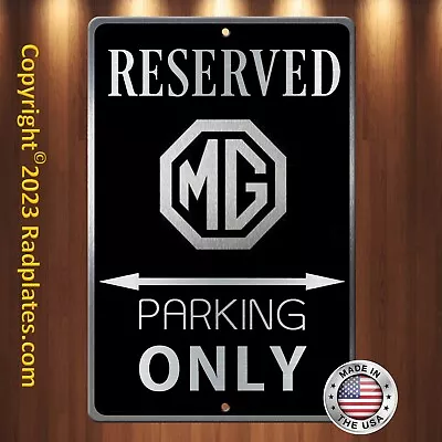 MG Parking 8 X12  Brushed Aluminum And Translucent Classy Black Sign • $19.97