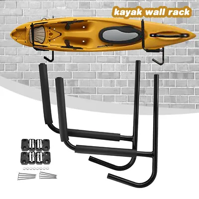 Wall Rack Heavy Duty Indoor Kayak Storage Hooks Hanger Wall Mounted Utility Rack • $48.99