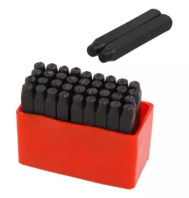 36pc Number & Letter Metal Stamp Punch Set 6mm Symbol Width Security Marking New • £12.95