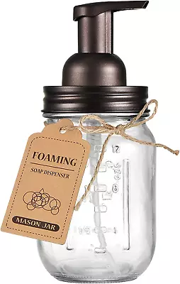 Mason Jar Foaming Soap Dispenser-Rustproof Stainless Steel Lid & Foaming Soap Pu • $11.75