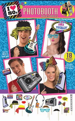  I Love The 80's Photobooth Accessories Retro Photo Party Novelty Social Media • $12.34