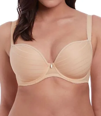 Freya Deco Cameo Bra Sand Nude Size 32B Padded Plunge T-Shirt Racer Back 3160 • £17.89