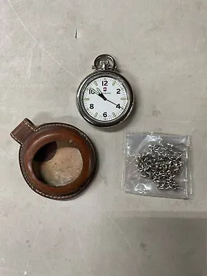 Victorinox Swiss Army White Mens Stainless Steel Analog Dial Quartz Pocket Watch • $112.07