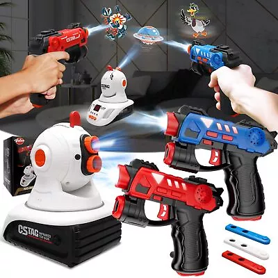 Infrared Mini Laser Tag Set With Projector 2 Packs Outdoor Game For Kids Boys 3+ • £49.99