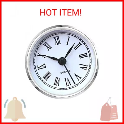 HILLHOME Mini Clock Insert 2.4 Inch (61 Mm) Round Quartz Clock Fit-up Movement M • $15.16