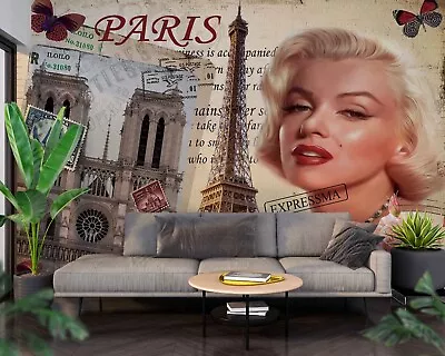 3D Iconic Building Marilyn Monroe Self-adhesive Removable Wallpaper Murals Wall • $38.85