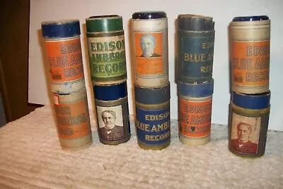 Lot Of 10 Phonograph Record Cylinders Edison Columbia Antique Records/Lot #5 • $9.99