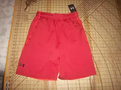 Mens Small Under Armour Burnt Orange Athletic Shorts With Pockets - Nwt • $20