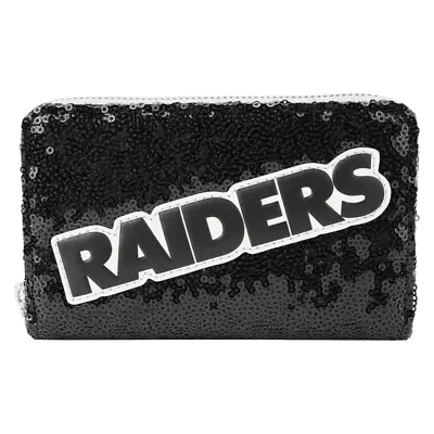 Loungefly NFL Las Vegas Raiders Sequin Zip Around Wallet • $40