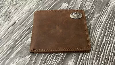 ZEP PRO Texas Longhorns Crazy Horse Leather Bifold Wallet • $14.99