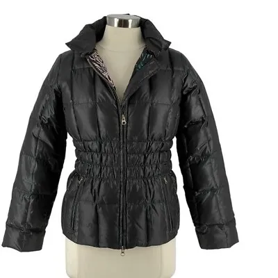 M Missoni Down-Filled Black Full Two-Way Zip Mid-Length Quilted Puffer Jacket 4 • $131.25