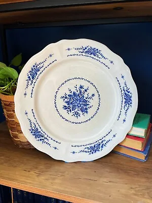 Vintage Mayhill Federalist Ironstone Serving Plate Blue & White 12 3/8” Japan • $12.99