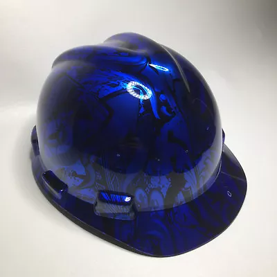 Custom Hydro Dipped MSA Cap Kandy Blue Translucent Grafiti  • $85