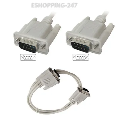 1.8M DB9 9 Pin Male To RS232 Male Serial Port Comp Monitor LCD Camera Cable A045 • £3.89