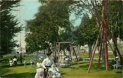 Mitchell Postcard 606 Children's Playground City Park Vallejo CA Solano County • $9.03