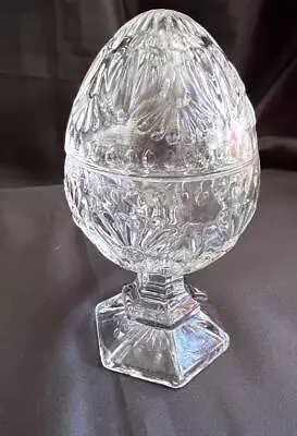 Vintage Avon 1980s Avon Crystal Clearfire Transparent Egg Candle Holder • $4.99