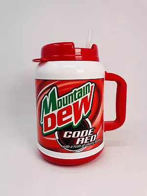Whirley 64 Oz Reusable Red Plastic Mountain Dew Code Red Travel Jug Mug Cup  • $34.98