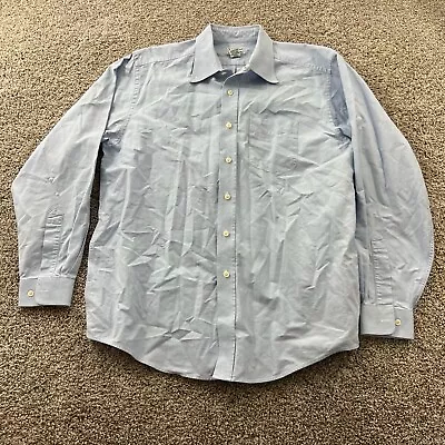 Vintage LL Bean Shirt Mens Large Blue Chambray Button Up Oxford Classic Preppy • $21.24