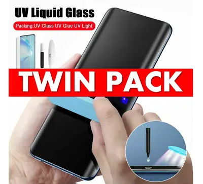 £7.49 • Buy 2PK UV GLUE Tempered Glass Screen Protector For Samsung NOTE 10+ S10 S20 ULTRA