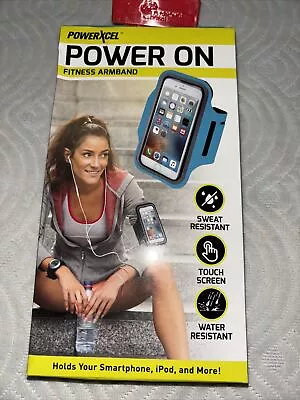 PowerXcel Power On Fitness Armband Holds Smartphone IPod & More! • $15