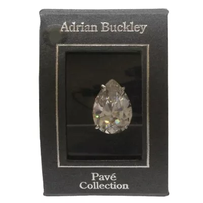 £15.99 • Buy Adrian Buckley Gold Ring Pave Collection CZR337L Large Size Ladies Jewellery