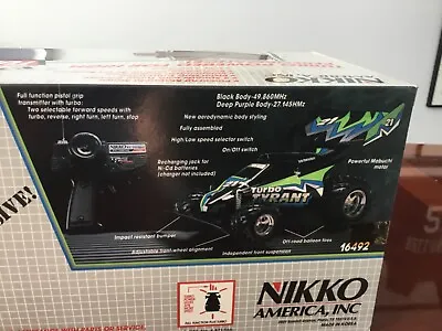 Vintage RARE Nikko Turbo Tyrant RC Car Buggy W Remote WORKS  Vintage In Box • $50