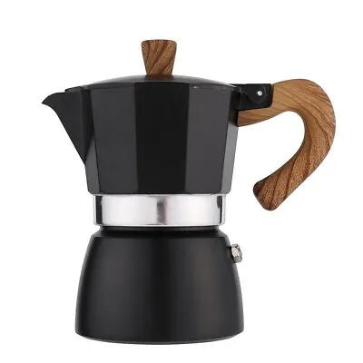 Aluminum Italian Espresso Coffee Stovetop Maker Pot Percolator (3 Cup) USA Black • $21.99