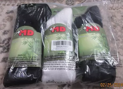 +MD 6 Pack Mens Crew Socks Size 13-15 Bamboo • $20