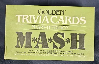 Vintage 1984 M*A*S*H TRIVIA CARDS Golden Edition Game #4156 Complete (br) • $17