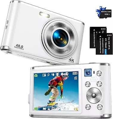 Digital Camera FHD 4K 48MP Vlogging Camera With Autofocus Dual Camera 16X Digita • $59.99