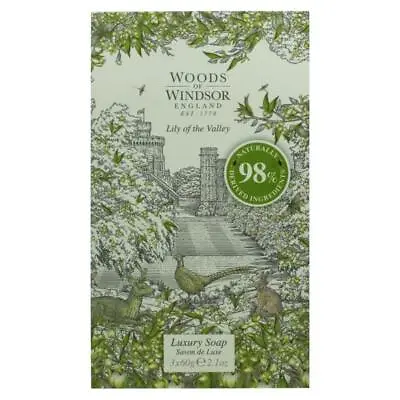 £9.70 • Buy Woods Of Windsor Lily Of The Valley Luxury Soap 3 X 60g Bars