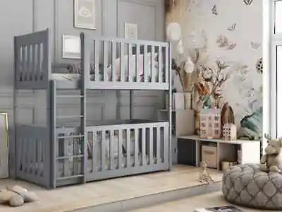 £449 • Buy Brand New Modern Pine Kids Cot Bunk Bed Konrad In Grey