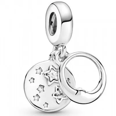 $22.99 • Buy Authentic PANDORA Sterling Silver 925 ALE Sleeping Moon & Stars You Are My Unive
