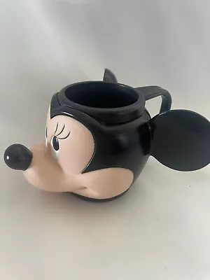 Vintage '80 Applause Inc 3D Disney Mickey Mouse Head Face W Ears Plastic Cup Mug • $15