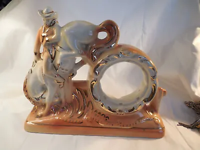 Vintage Oxford Ceramic Bronc Cowboy Horse Clock Base • $64.60