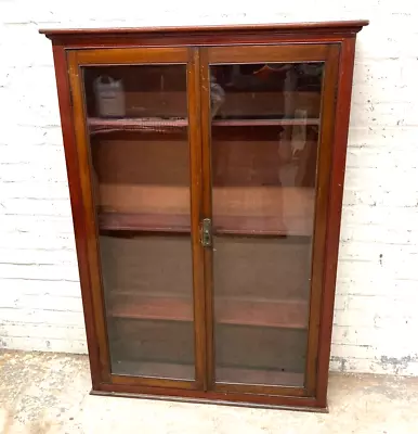 Antique Mahogany Two Door Floor Standing Glazed Bookcase (Can Deliver) • £175