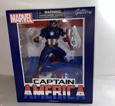 Captain America Diorama Figure 9 Inch - Marvel Gallery Statue DIAMOND SELECT • £59.99