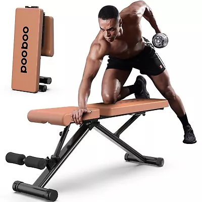 Foldable Dumbbell Bench Weight Training Fitness Incline Bench Adjustable Workout • $109.19