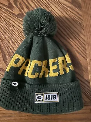 Green Bay Packers New Era Hat Knit Pom One Size Fits Most  NFL Winter Beanie • $3.99