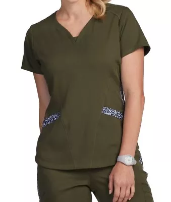 $28.99 • Buy Greys Anatomy By Barco Women's Olive Scrub Top Sweetheart Neckline X Large