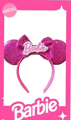 Minnie Mickey Mouse Ears Headband Barbie Pink Minnie HANDMADE • $12.99