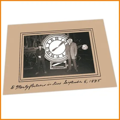 Back To The Future Movie Prop / Doc And Marty In Front Of The Clock-Tower 1885 • $14.99