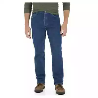 Wrangler U-Shape Regular Fit Jean Men Blue Comfort Flex Waistband 34X34 • $25.99