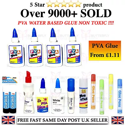 £2.45 • Buy PVA Glue Bottles Washable Safe Glue Ideal School Craft Home Office NON Toxic
