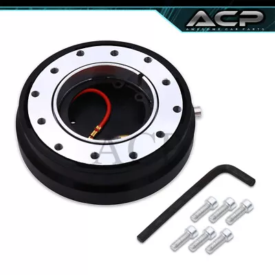 1.5  Thin Slim Version Steering Wheel Quick Release Black Hub Kit Adapter 6-Hole • $20.99