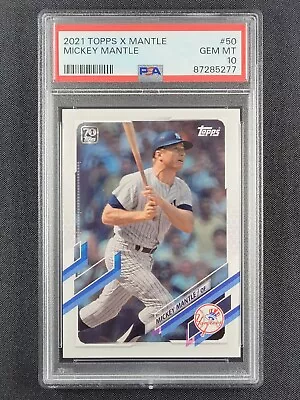 Mickey Mantle 2021 Topps X #50 Yankees PSA 10 GEM MINT • $49.99